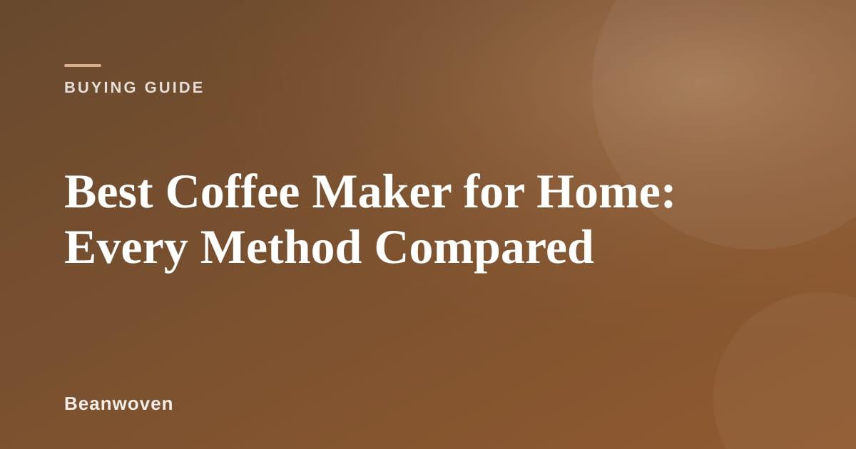 Various coffee brewing devices arranged on a kitchen counter