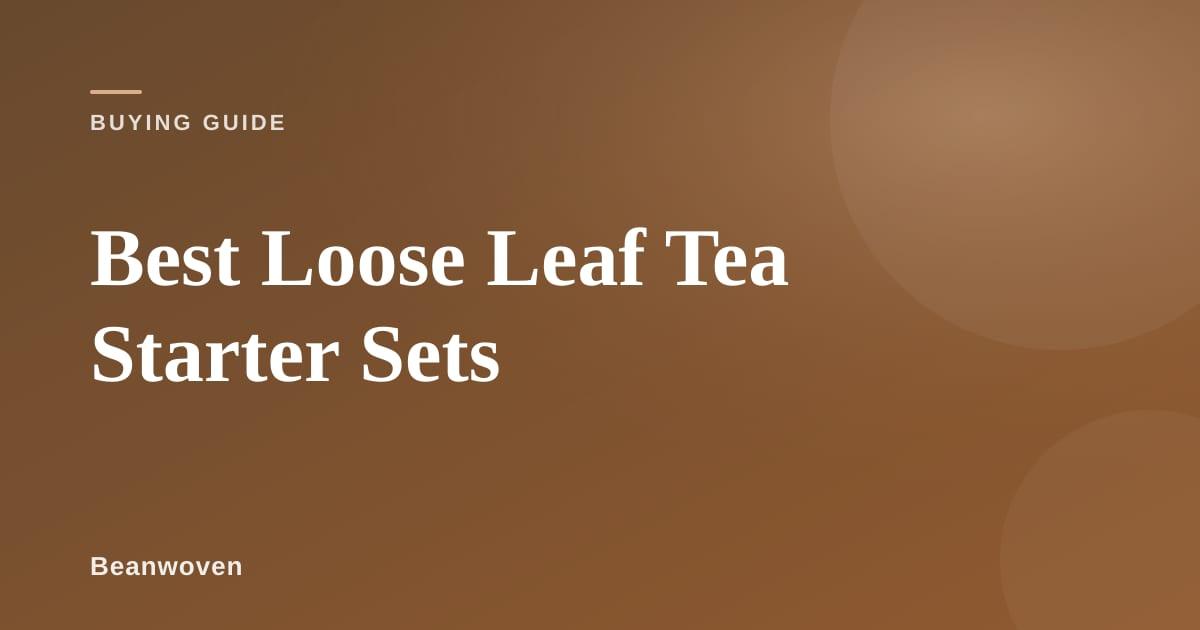 Loose-leaf tea set with infuser, cups, and assorted teas